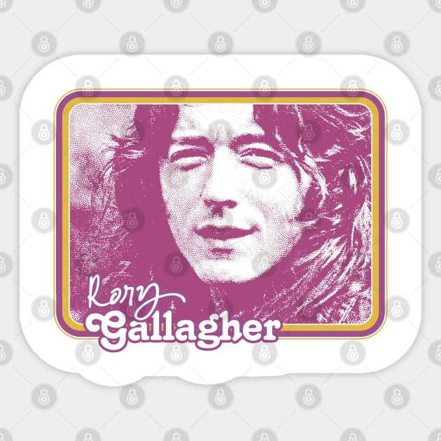 Rory Gallagher // Retro Tribute Fanart Design Sticker by DankFutura